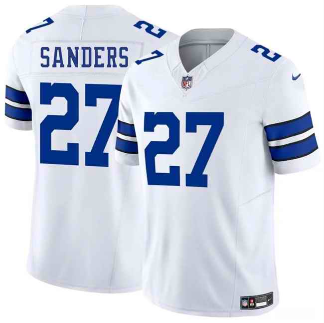Men's Dallas Cowboys #27 Miles Sanders White 2025 F.U.S.E Vapor Untouchable Limited Stitched Football Jersey